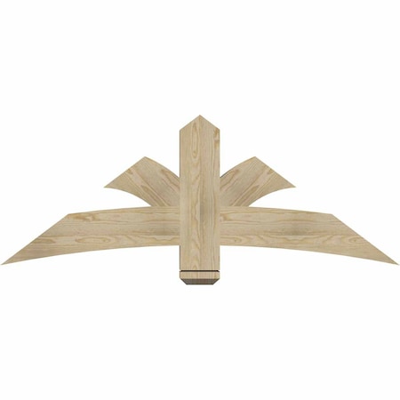 Ekena Millwork Davenport Rough Sawn Timber Gable Bracket, Douglas Fir, 60"W x 22"H x 4"D x 6"F, 9/12 Pitch GBW060X22X0406DAV00RDF